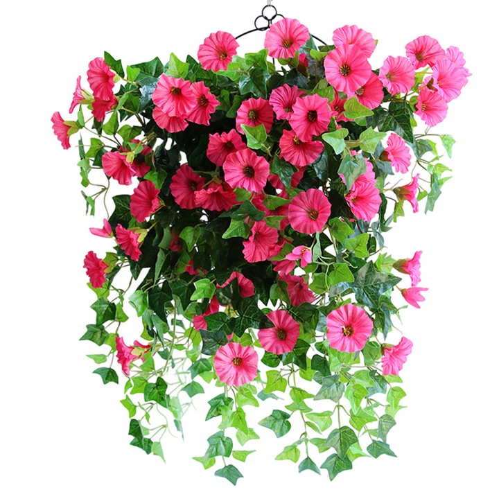 Set 2 plante artificiale petunii suspendate, 65cm, multicolor