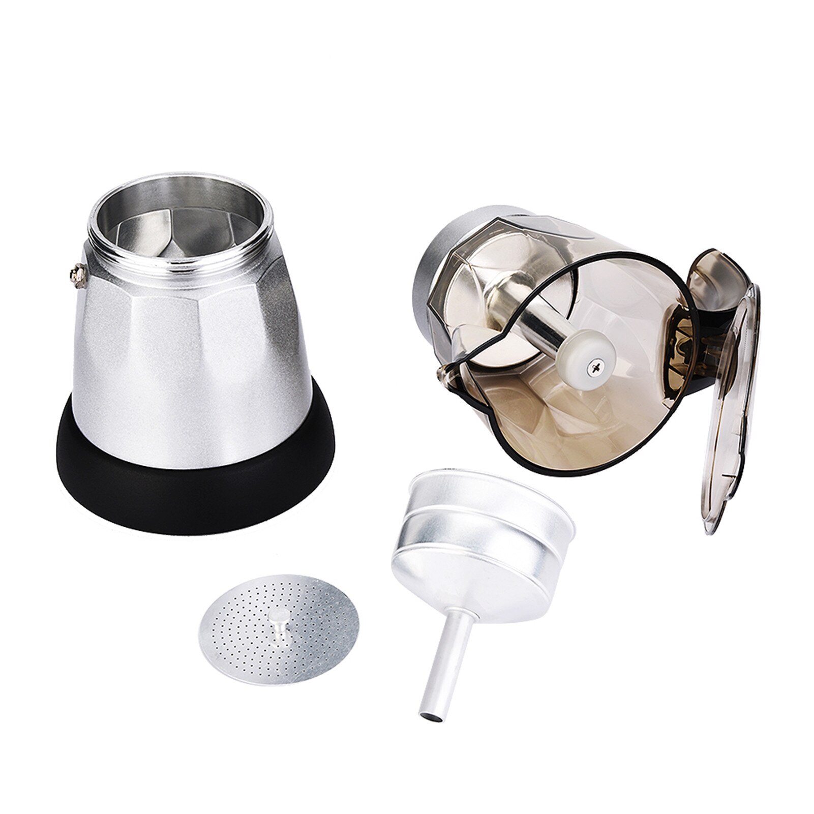 Cafetiera electrica Moka 300ml aluminiu ergonomic negru
