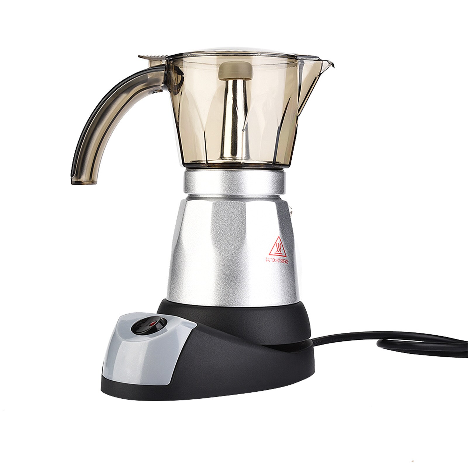 Cafetiera electrica Moka 300ml aluminiu ergonomic negru