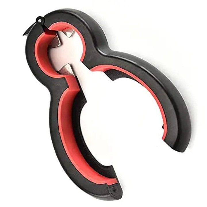 Deschizator conserve multifunctional 6 in 1, silicon, 14cm, ergonomic
