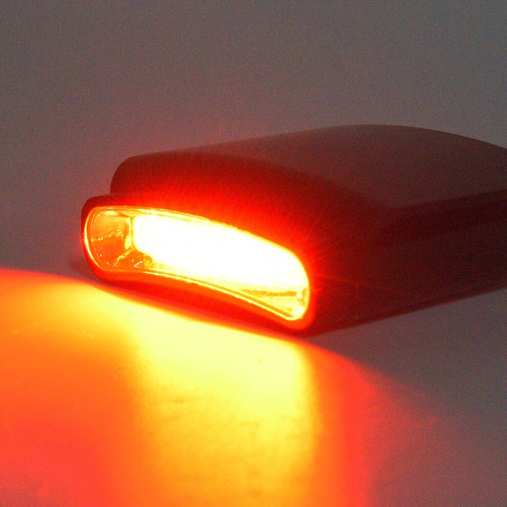 Lanterna portabila clip pentru sapca, LED COB, plastic, negru, 8.5x7x3.5cm
