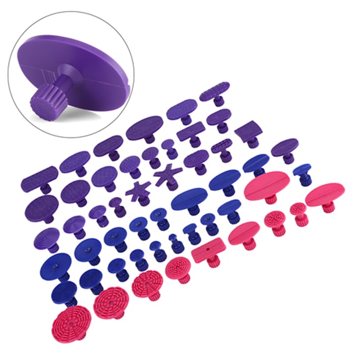 Set 52 bucati placute pentru indepartat lovituri auto multicolor 130g