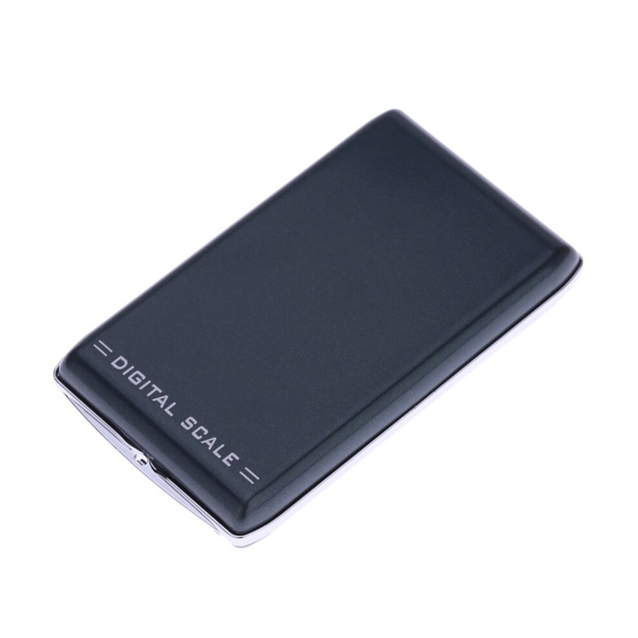 Cantar digital mini, dual capacitate, argintiu, 4.5x7.5x1.3cm