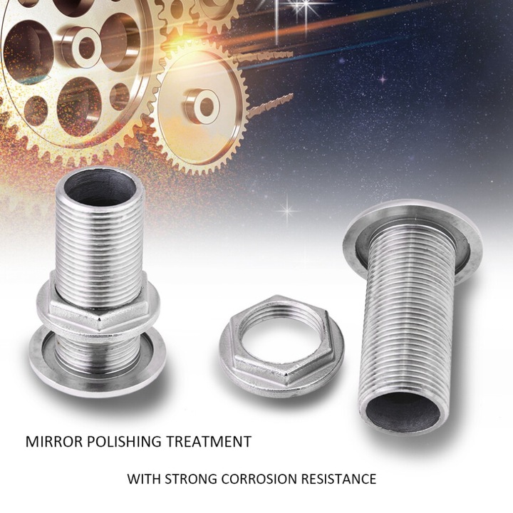 Fiting inox barbat 316, rezistent coroziune, argintiu, 77xo25mm