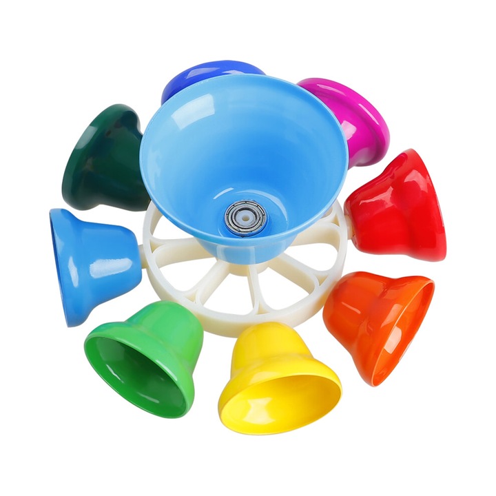 Clopotel muzical 8 note multicolor 14.5x7.8cm szett ütővel