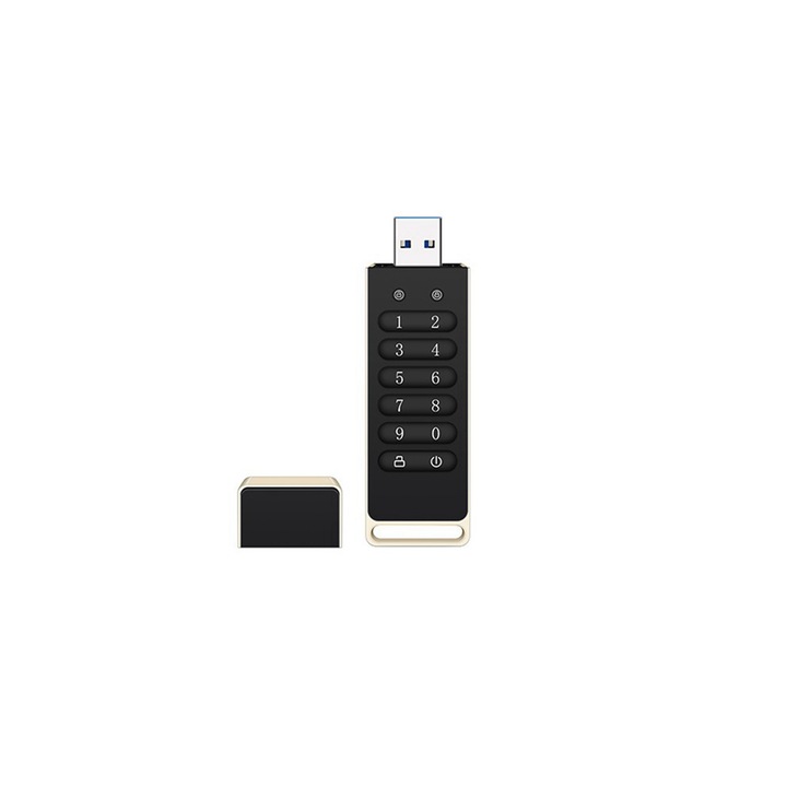 256GB titkosított USB memória, 83x25x10.4mm, fekete