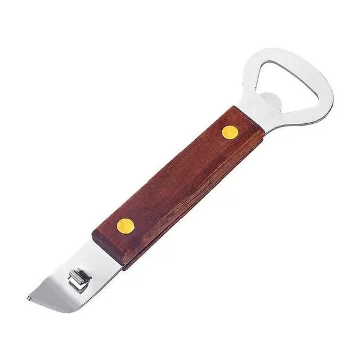 Konzerv- és üvegnyitó, fa, 15.3cm, 2 darabos szett