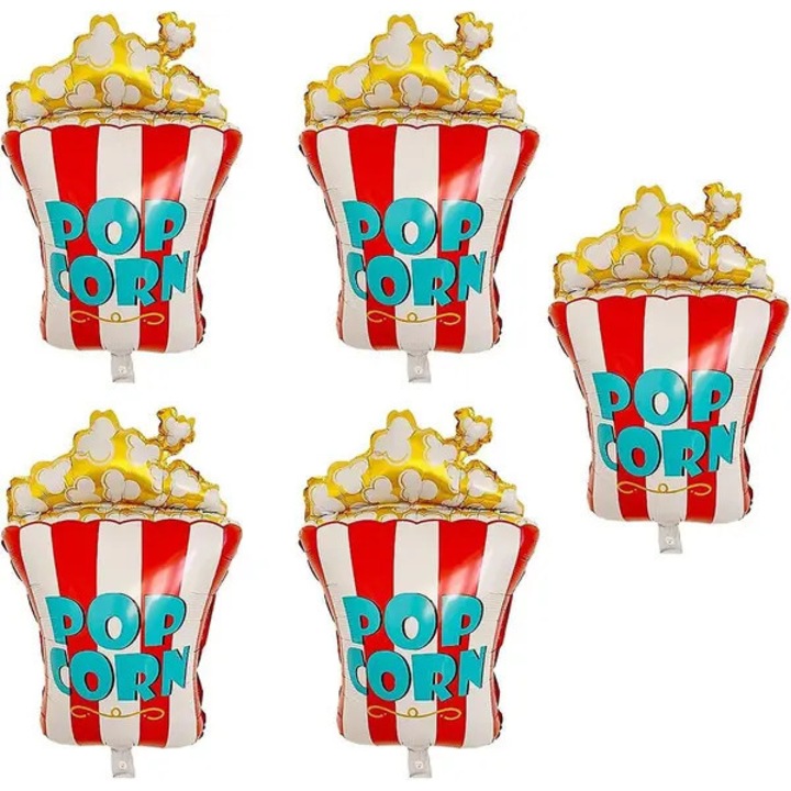 Popcorn fólia lufi bulihoz 29x17 inch 5 db-os szett többszínű