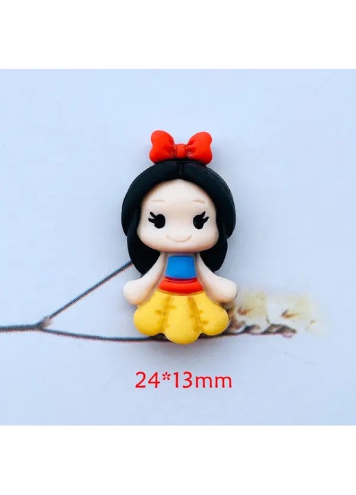 10 db gyanta kulcstartó szett, hercegnős rajzfilm, többszínű, 3x3cm
