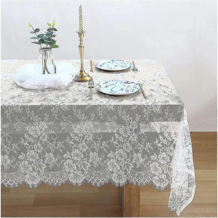 Fehér csipketerítő 150x300cm vintage elegáns