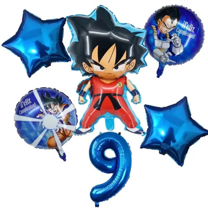 Dragon Ball fólia lufi szett, 6 db, 18x32inch, többszínű