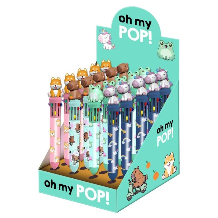 24 db többszínű Karactermania Oh My Pop! toll készlet tartóban