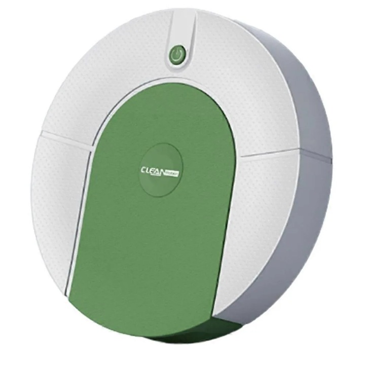 Aspirator robot multifunctional, verde, ultra-subtire, 30x30x7cm