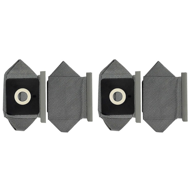 Set 4 saci reutilizabili aspirator, microfiltrare, negru, 11x10cm