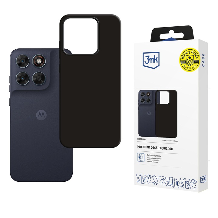 3mk Matt Case telefontok, ellenálló, fekete, univerzális
