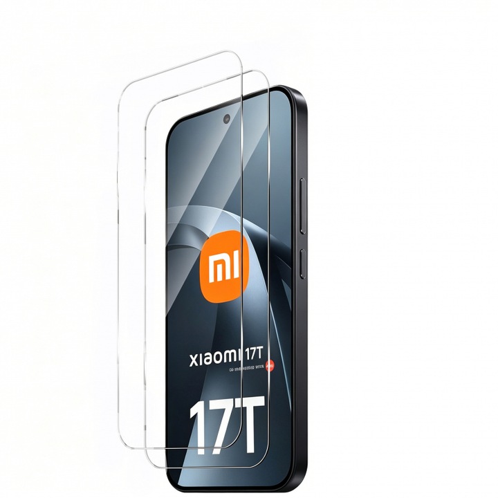 Folie sticla securizata, 2 buc, 9H, transparenta, 0.18mm, full screen, pentru Xiaomi 17T POCO F8 Pro Redmi K90