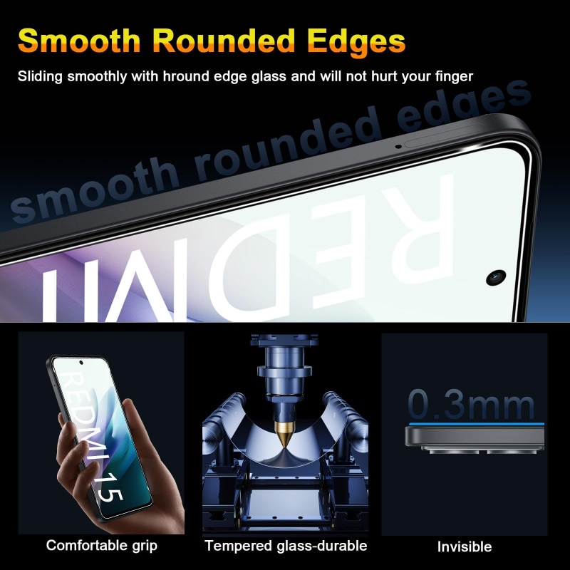 Folie protectie ecran sticla securizata 9H, 0.33mm, transparenta, set 2 buc, pentru Xiaomi 15