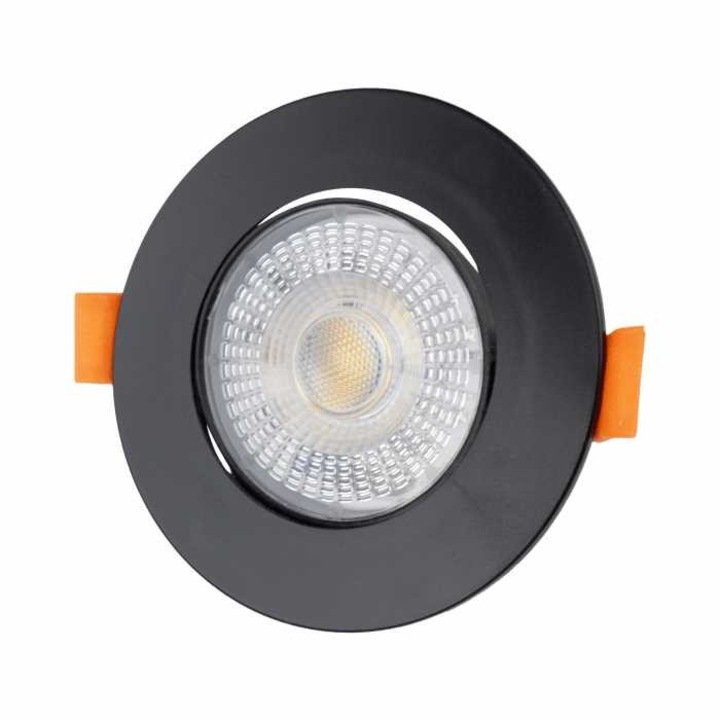 Spot LED downlight rotund 3W 5W 7W negru reglabil 90x25mm