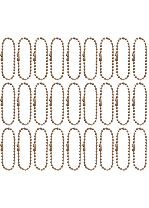 HERUSI kulcstartók, 200 darabos készlet, fém, többszínű, 2.4mmx12cm