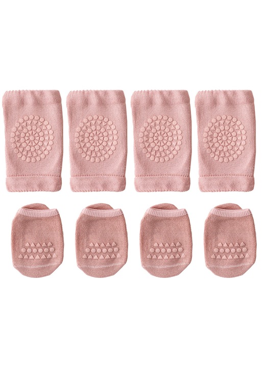 2 pár csúszásgátló térdvédő babáknak és csúszásgátló zokni babáknak, unisex