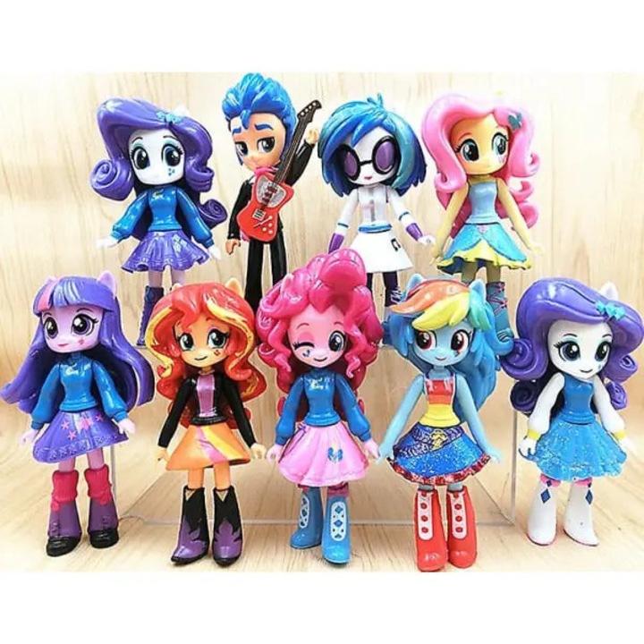 Set 9 papusi HERUSI My Little Pony Equestria Girls mini colorate 11cm