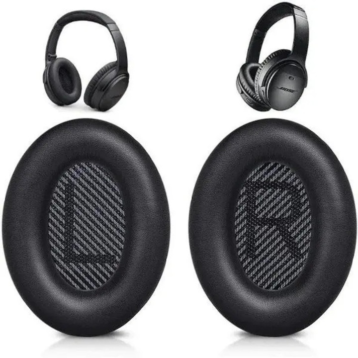 Perne urechi negre HERUSI pentru casti Bose QC35 QC25 QC15 AE2