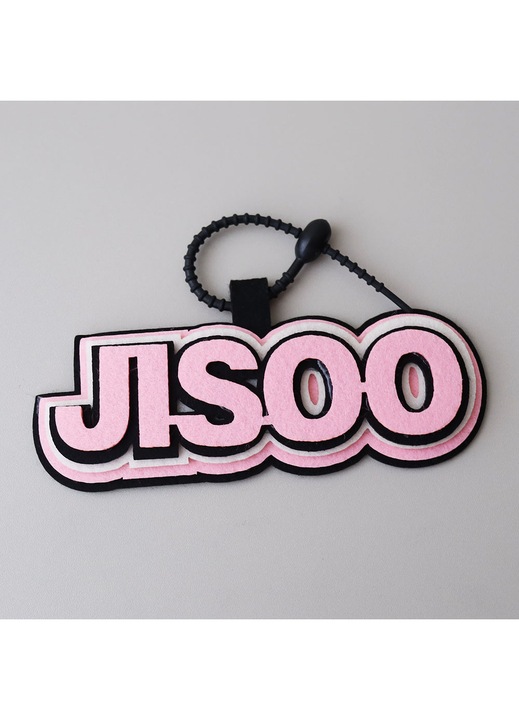 HERUSI BLACKPINK csillag kézzel készített nem szőtt fekete kulcstartó
