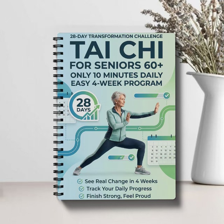 Carte Tai Chi pentru seniori HERUSI ghid progresiv echilibru flexibilitate 28 zile