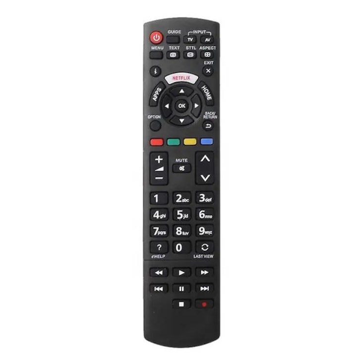Telecomanda inlocuire HERUSI neagra 21.3x5x2.2cm pentru televizoare Panasonic