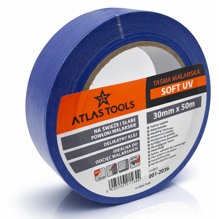 ATLAS TOOLS Professional kék festőszalag 30mmx50m UV 14 nap