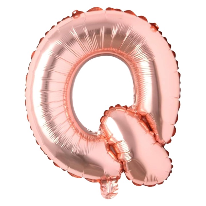 Fólia lufi, Q betű, rózsaszín, 40cm, parti dekoráció