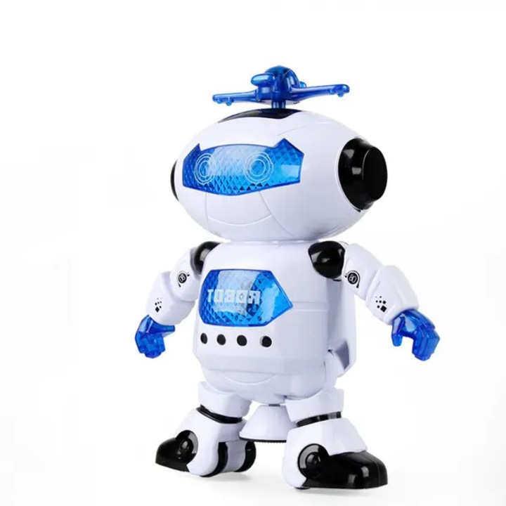 Táncoló játékrobot, 360 fokos forgás, két keréken egyensúlyozás, nem mérgező műanyag, többszínű, közepes méretű
