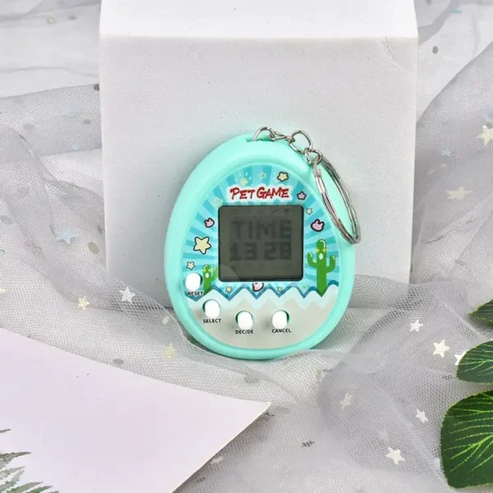 Tamagotchi virtuális elektronikus játék, műanyag, ciánkék, 6-12 év, 14+ év