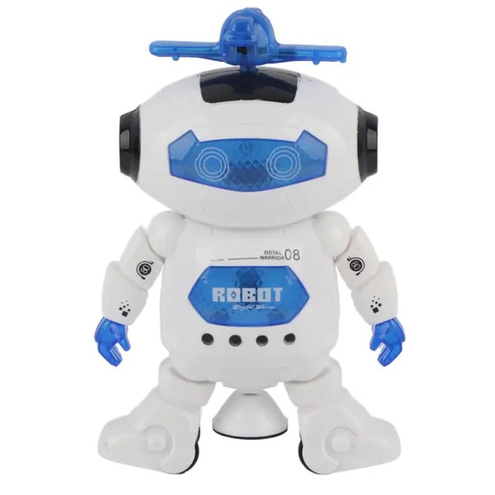Éneklő és táncoló játékrobot többszínű LED fényekkel, 360 fokos forgással, AA elemes tápellátással