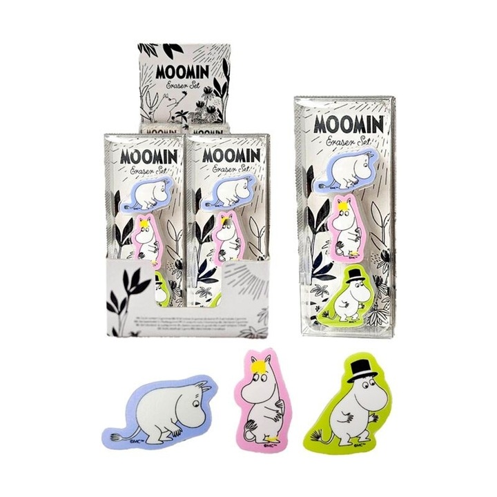Комплект от 3 гумички Puckator Moomin, многоцветни, 2x3x1см