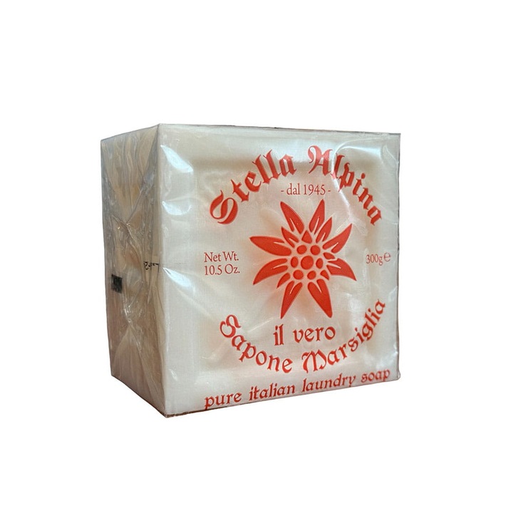 Saponificio Varesino Stella Alpina mosószappan 300g fehér