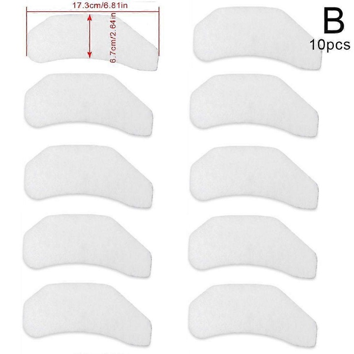 Комплект от 10 универсални памучни филтъра за сушилня за дрехи, бял, 23.5x17.3x20.7cm