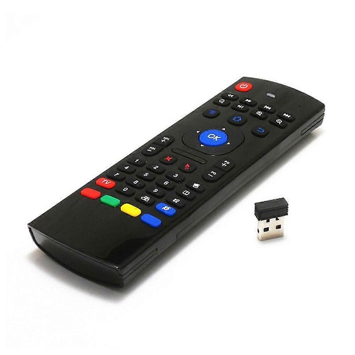 Telecomanda aer, tastatura duala, negru, 17.2x5.3x1.8cm