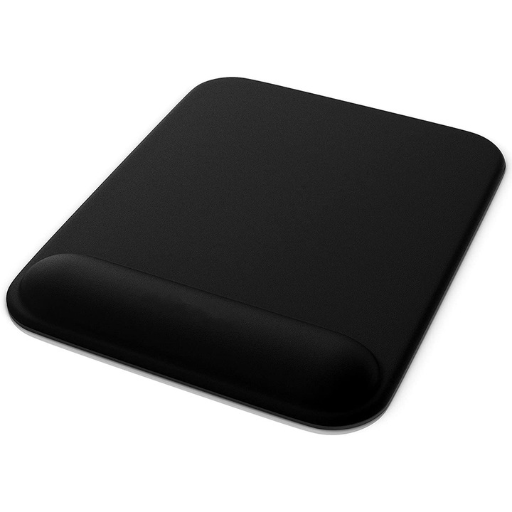 Mousepad ergonomic pentru jocuri, birou, cu suport pentru incheietura mainii - baza din cauciuc antiderapant