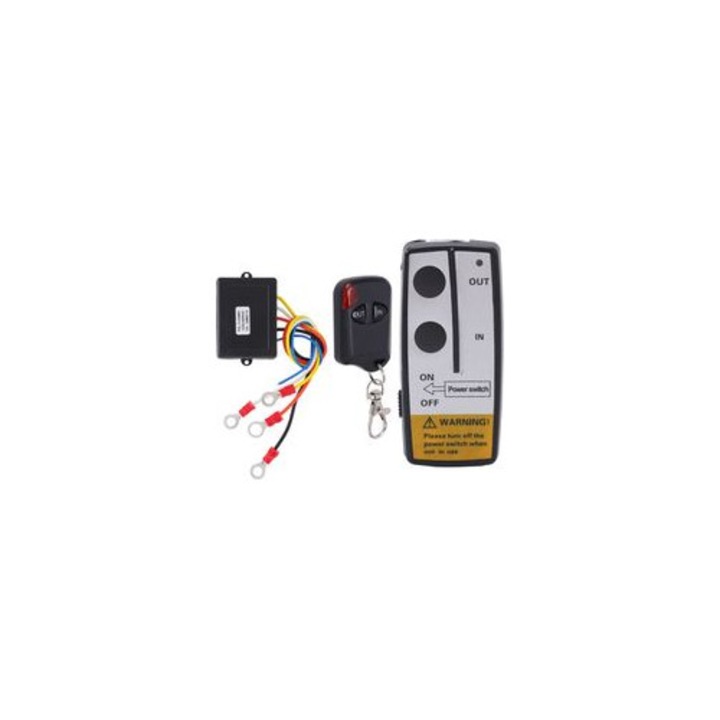 Kit telecomanda wireless troliu universal, 12V 24V, 75ft, ABS