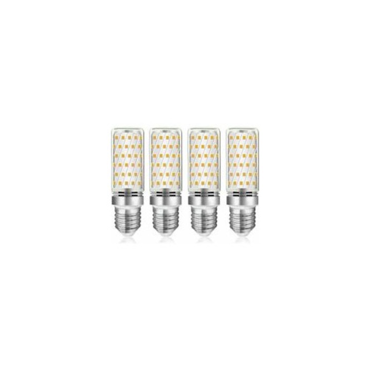 4 db LED Izzó E27 12W 6000K Hideg Fehér 360° 1450lm 230V Készlet