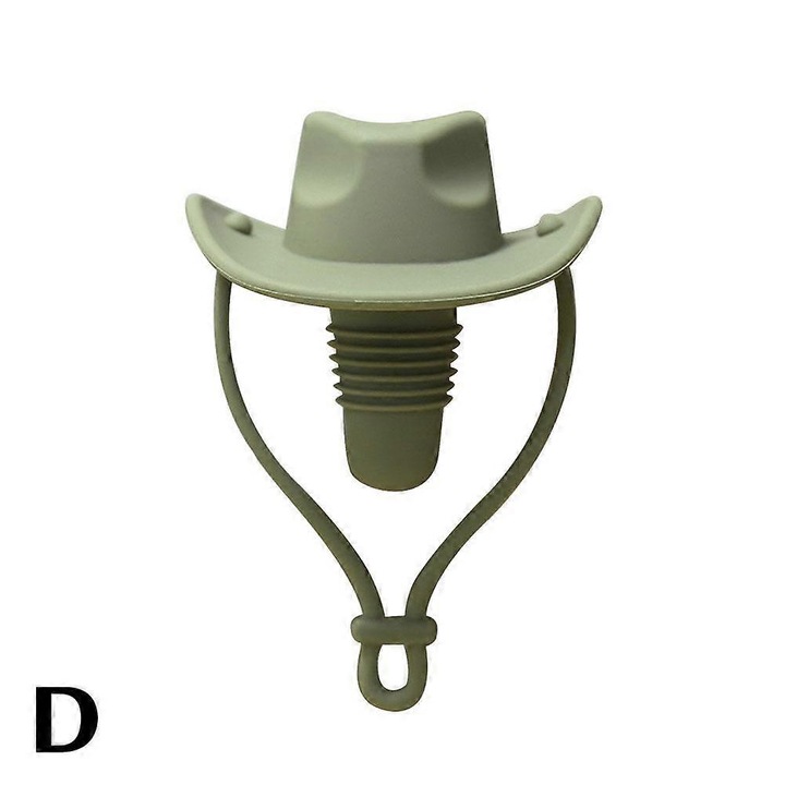 Dugó borosüveghez szilikon cowboy kalap, többszínű, 9x6.2cm