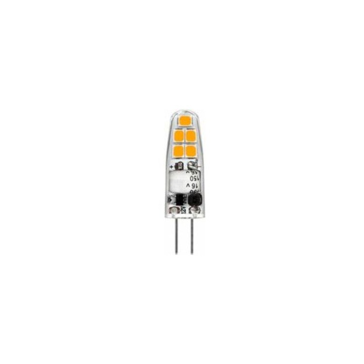 10 db G4 LED izzó készlet, 2W, meleg fehér, 37x10mm