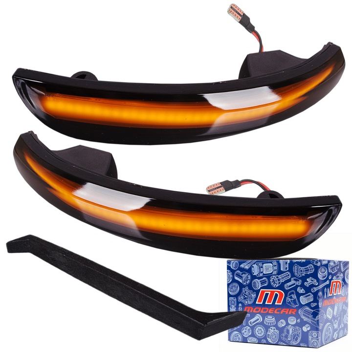 2 db dinamikus LED oldalsó irányjelző, füstszínű, M MODECAR, narancssárga, Ford Ecosport Kuga, plug & play