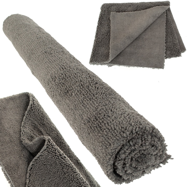 Двулицева кърпа M MODECAR 40x40cm сива микрофибър 400GSM