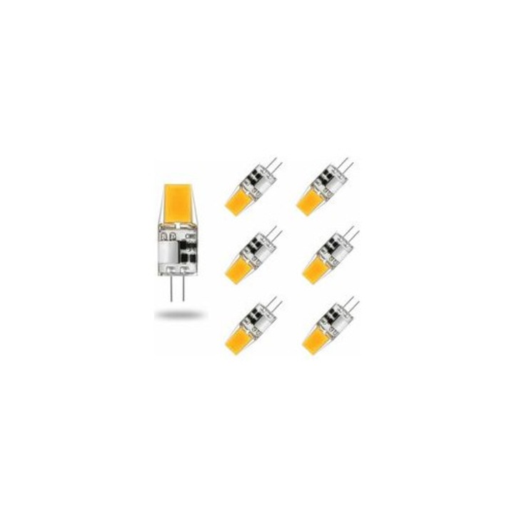 6 db G4 LED izzó készlet 5W 13x41mm Meleg Fehér Napfény Fehér 360°