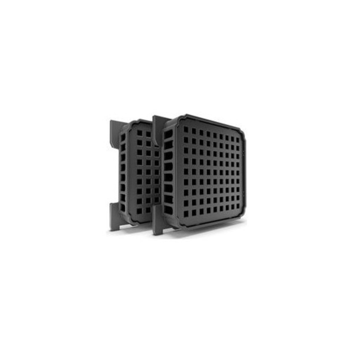 Комплект от 2 филтъра за въздух с активен въглен, сиви, 4.2x4.2x0.9cm за хладилник