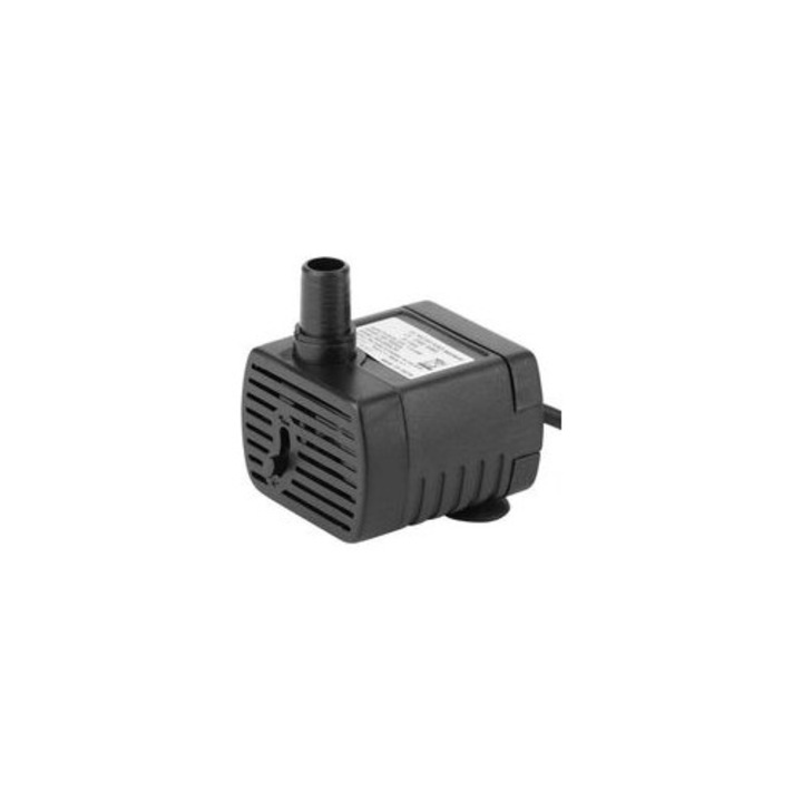 USB merülő vízpumpa, 150L/h, fekete, 3,7x3,5x4,5cm