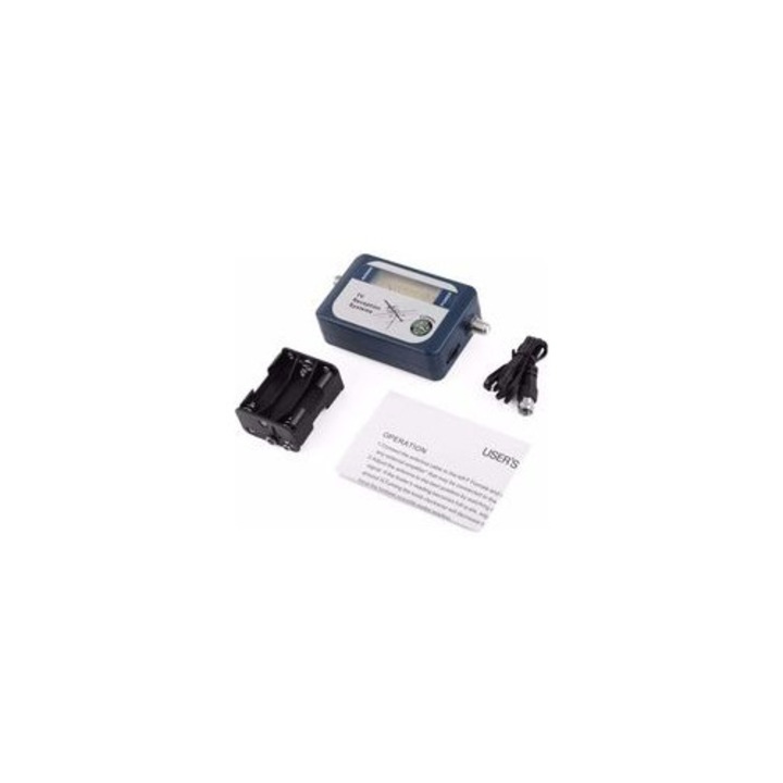 Detector semnal antena TV digital cu busola compact portabil