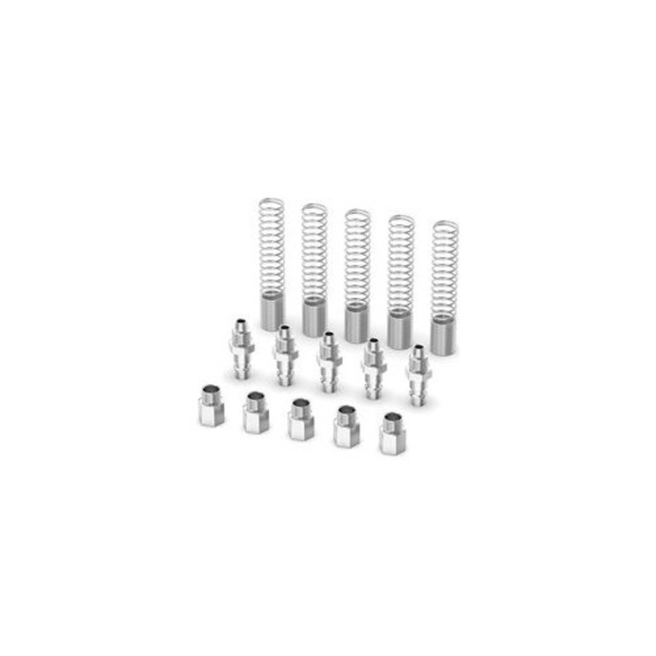 5 darabos ipari légcsatlakozó készlet, nikkelezett vas, 12x8mm